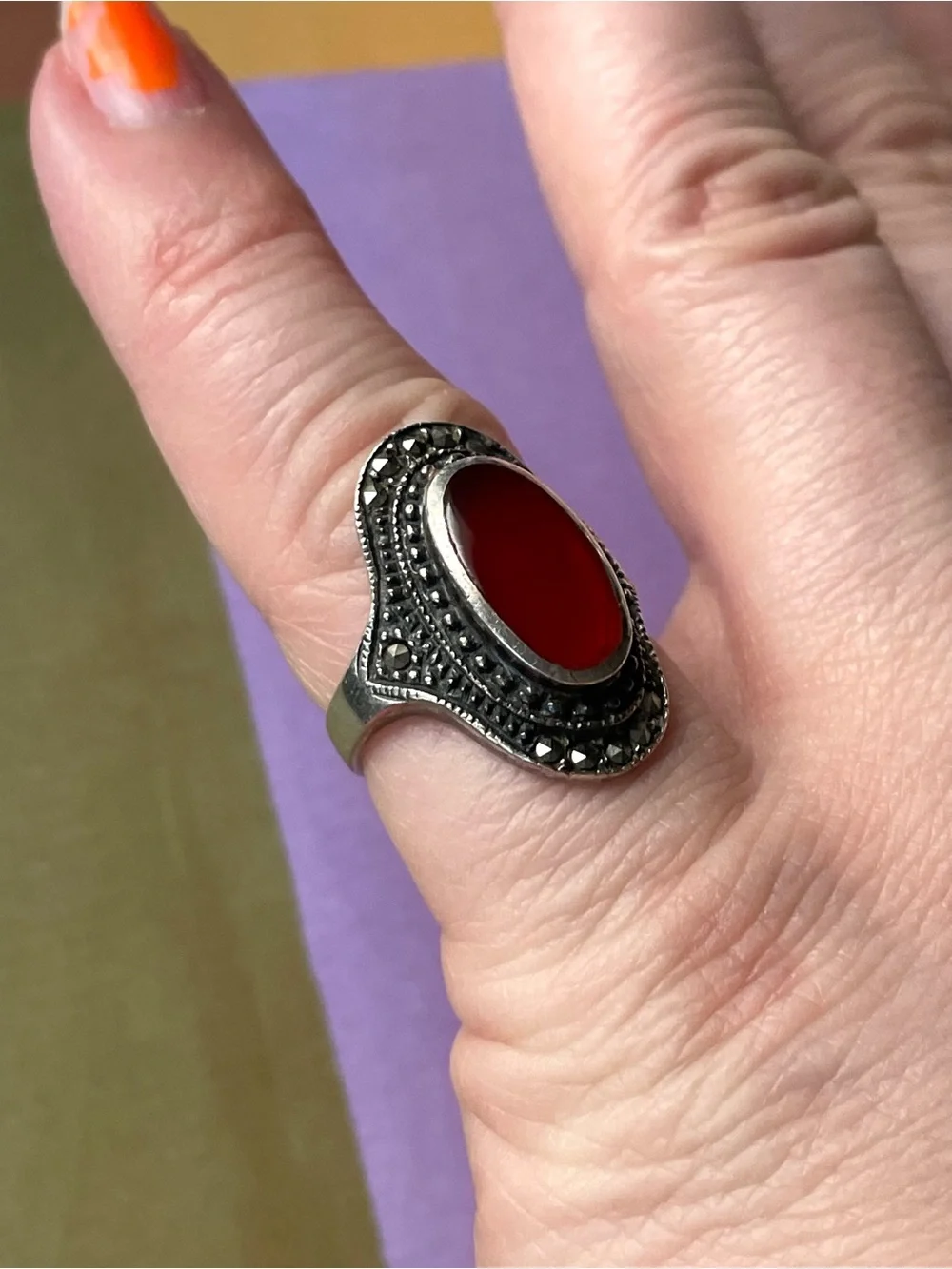 Vintage red stone